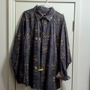 Cremieux Dark Green Paisley Dress Shirt Sz 2XB